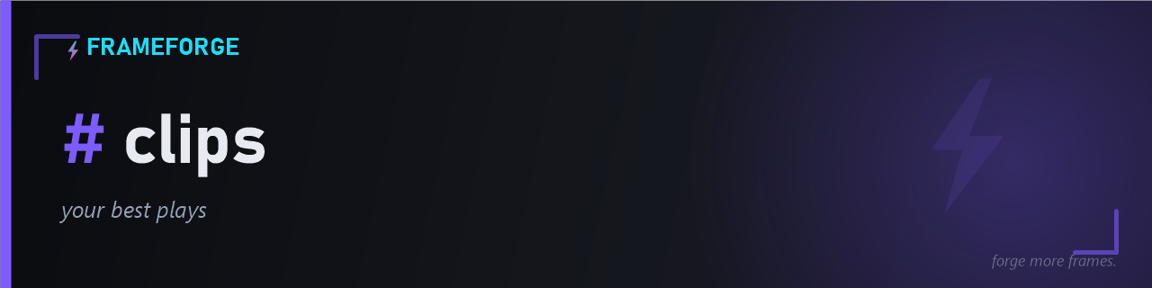 FrameForge #clips channel art