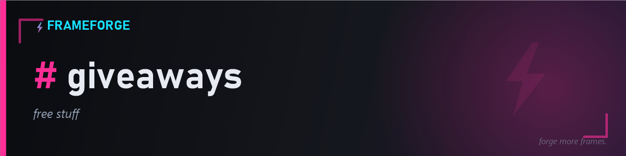 FrameForge #giveaways channel art